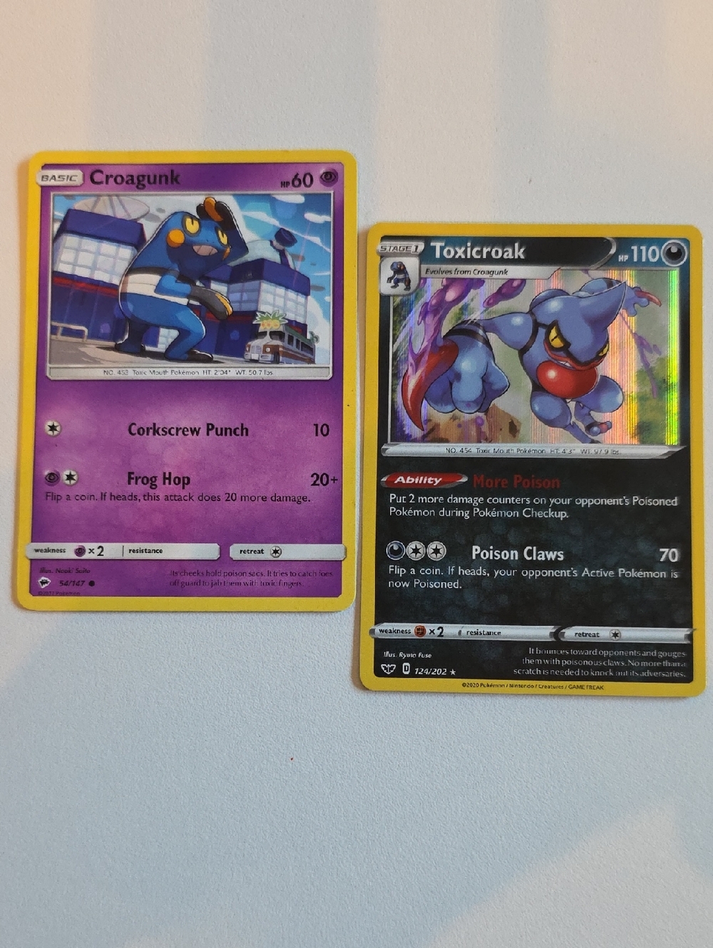 Pokemon Croagunk And Toxicroak Card